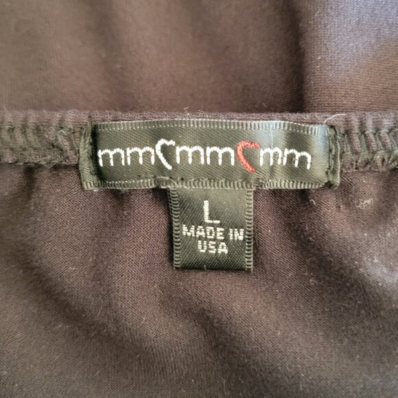 Black Off-Shoulder Crop Top Women L Ruffle Neck Balloon Sleeve Y2K 90s Vintage - Picture 3 of 13